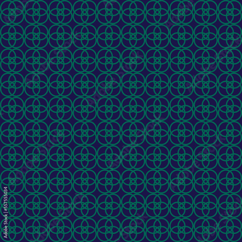 Seamless vector pattern. Line floral pattern seamless background flowers motif. Textile swatch. Modern lux Fabric design. Vector illustration. Tile. Abstract geometric texture. Dark Green Blue 10 eps