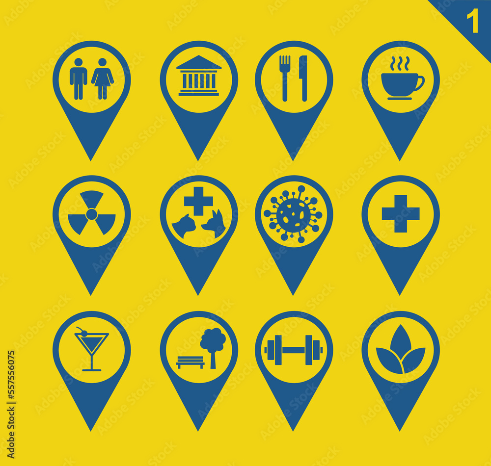 GPS Map Logo Sign Vector Illustration Set 1 GPS Map Logo Sign Vector Illustration Set 1