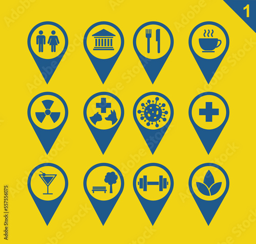 Free Download GPS Map Logo Sign Vector Illustration Set 1 - GFXLoad