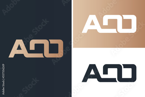 AOO letter logo design template photo