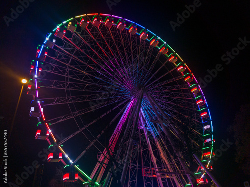 Big Ferris wheel In Bremen Christmas Market