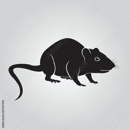 illustration of a silhouette of a rat