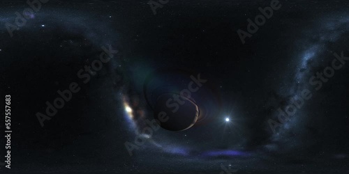 Wallpaper Mural VR 360 degree space video with Planet Saturn in 4K, equirectangular projection, environment map. HDRI spherical panorama Torontodigital.ca