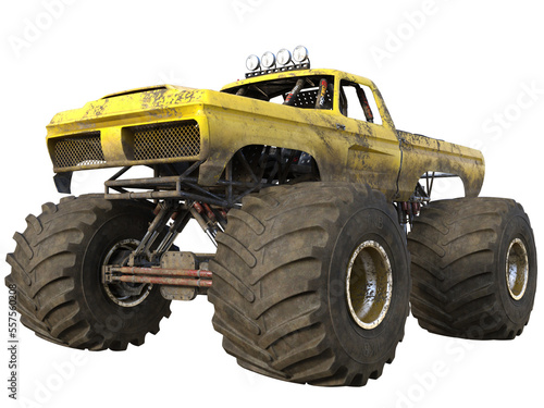 Monstertruck gelb, Truck, png, Hintergrund transparent 