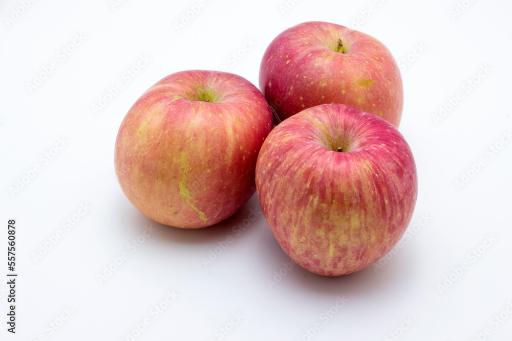 selective focus Fresh Red apple isolated on white background selective focus Fresh Red apple isolated on white background