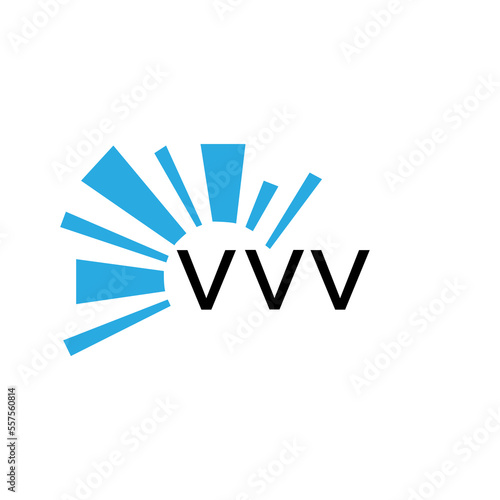 VVV letter logo. VVV blue image on white background and black letter. VVV technology  Monogram logo design for entrepreneur and business. VVV best icon.
