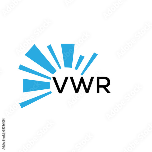 VWR letter logo. VWR blue image on white background and black letter. VWR technology  Monogram logo design for entrepreneur and business. VWR best icon.
 photo