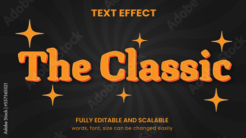 CLASSIC TEXT EFFECTvintage, retro, classic graphic style editable text effect