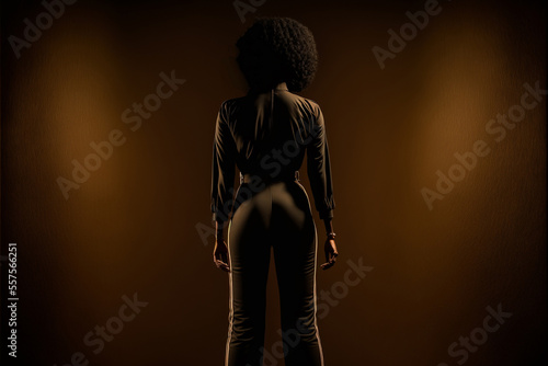 Positive Vibes and Retro Style: Black Model in 70s Fashion and Afro Hair