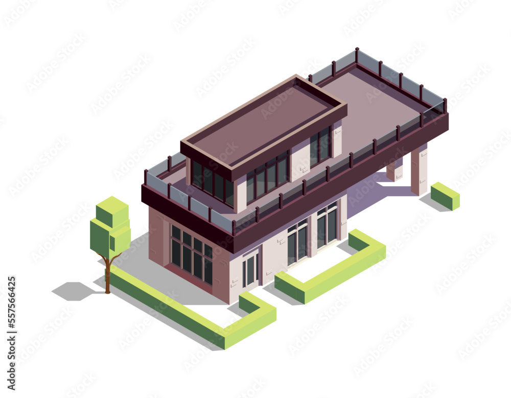 Isometric Suburban House Isometric Suburban House