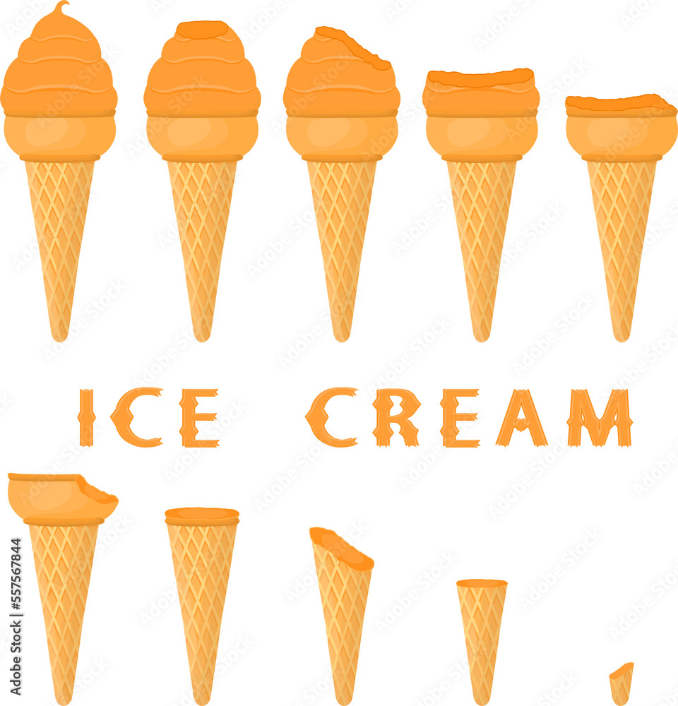 Big set various sweet tasty natural ice cream Big set various sweet tasty natural ice cream