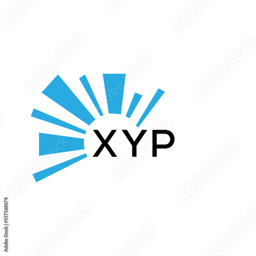 XYP letter logo. XYP blue image on white background and black letter. XYP technology  Monogram logo design for entrepreneur and business. XYP best icon.
 photo