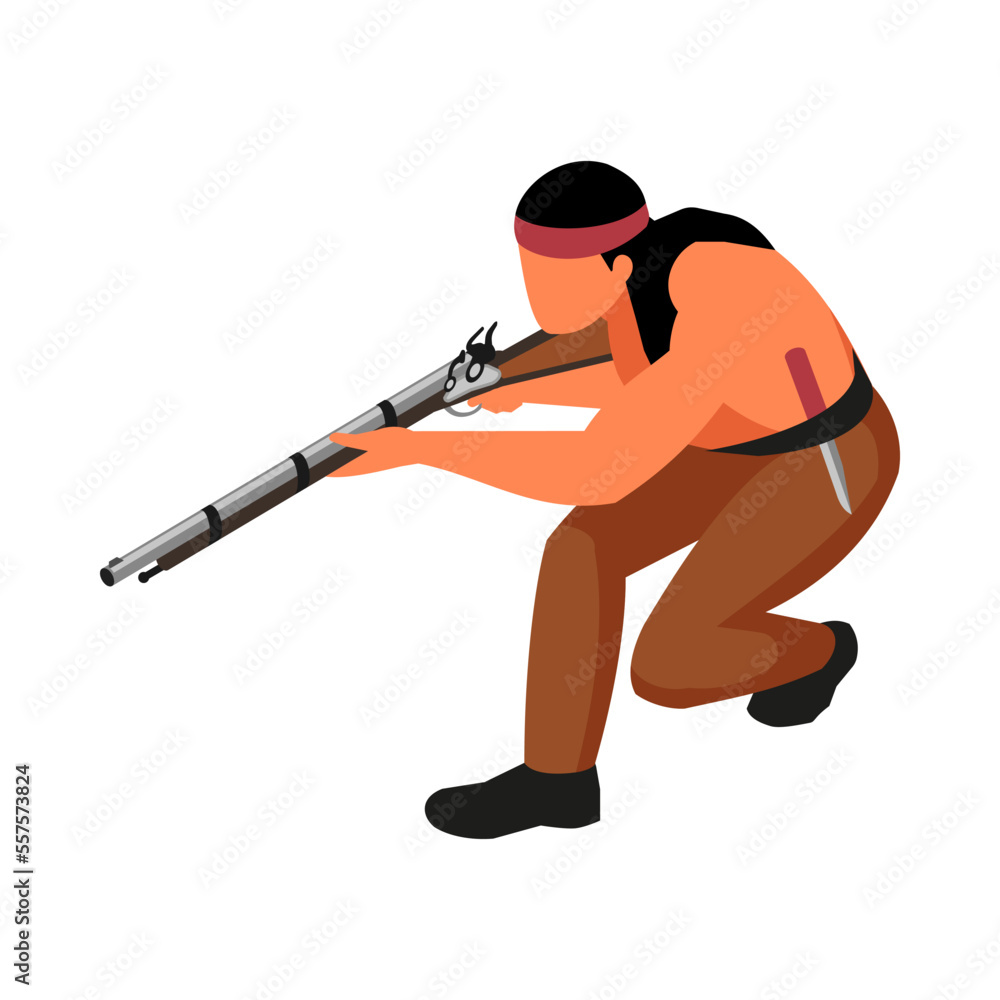 Isometric Native American Isometric Native American