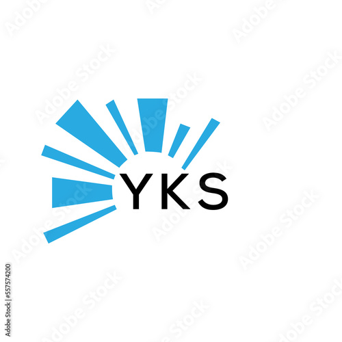 YKS letter logo. YKS blue image on white background and black letter. YKS technology  Monogram logo design for entrepreneur and business. YKS best icon.
 photo