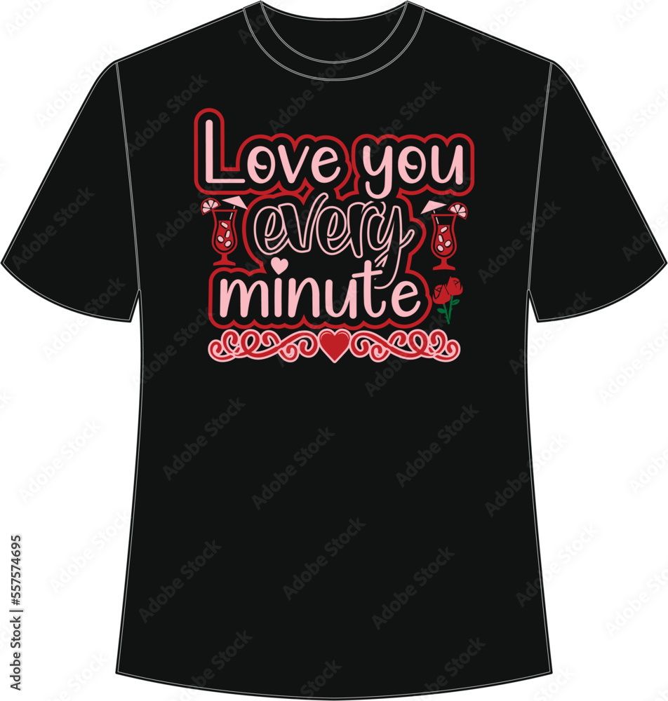 Φωτογραφία Love you every minute Merry Christmas shirt print template, funny Xmas shirt des