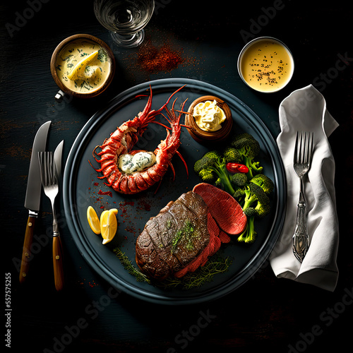 a surf and turf dinner