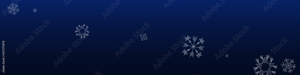 White Snowflake Vector Blue Panoramic Background. White Snowflake Vector Blue Panoramic Background.