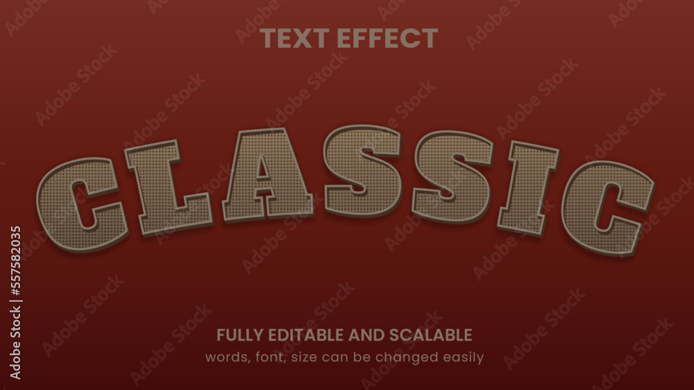 retro, vintage, classic, 70s, 80s, old school style editable text effect