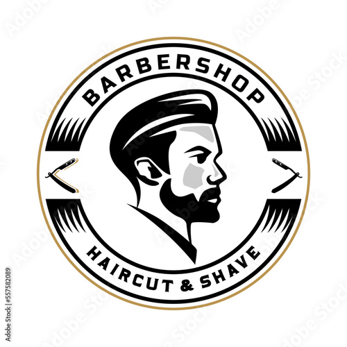 Vintage retro barbershop logo