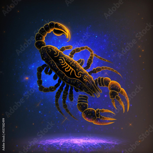 scorpio sign  zodiac sign  scorpion  cosmos  3d  wallpaper  background  ai generated