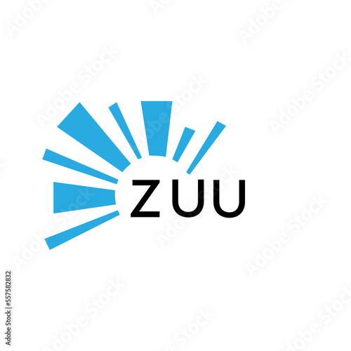 ZUU letter logo. ZUU blue image on white background and black letter. ZUU technology  Monogram logo design for entrepreneur and business. ZUU best icon.
 photo