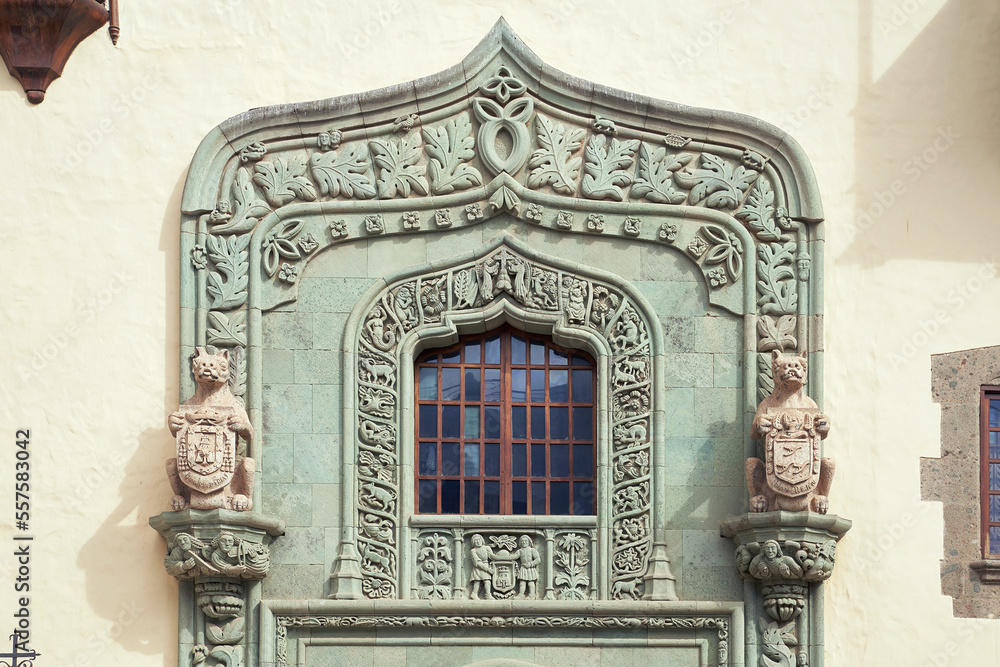 Portal of the Columbus House aka Casa de Colon in Las Palmas, Canary Islands, Spain