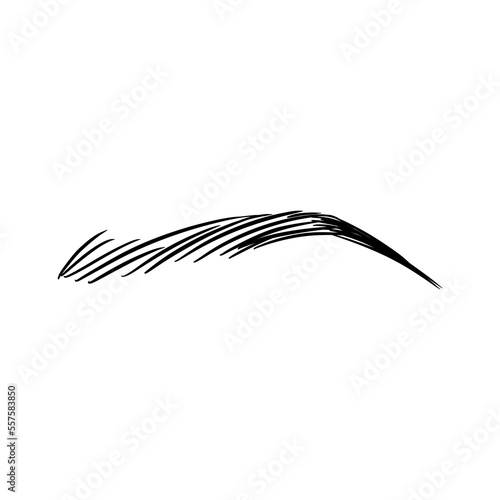 Black Arched Brow Illustration