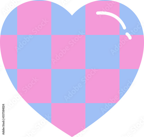 aesthetics cute checkers checkerboard heart shape decoration
