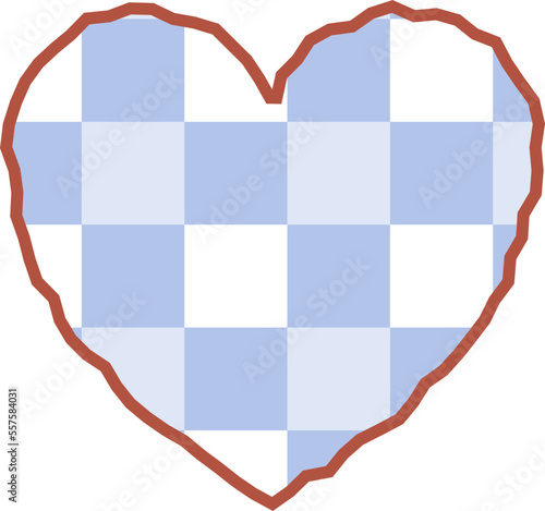 aesthetics cute checkers checkerboard heart shape decoration