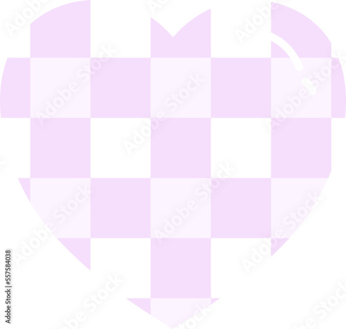 aesthetics cute checkers checkerboard heart shape decoration
