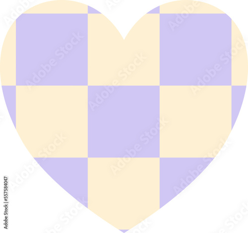 aesthetics cute checkers checkerboard heart shape decoration