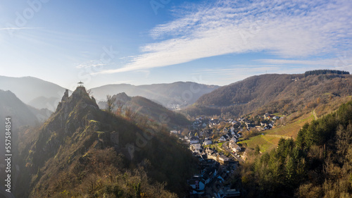 The City of Altenahr in the Ahrtal Valley from above (Rhineland Palatinate / Germany)