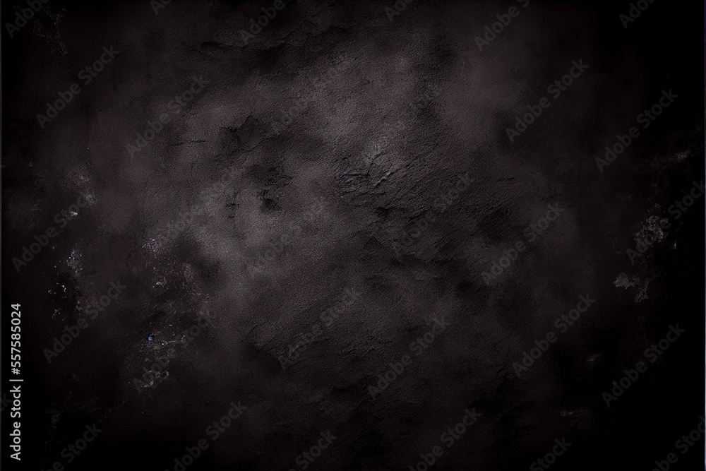 Black dark  textured concrete stone wall background