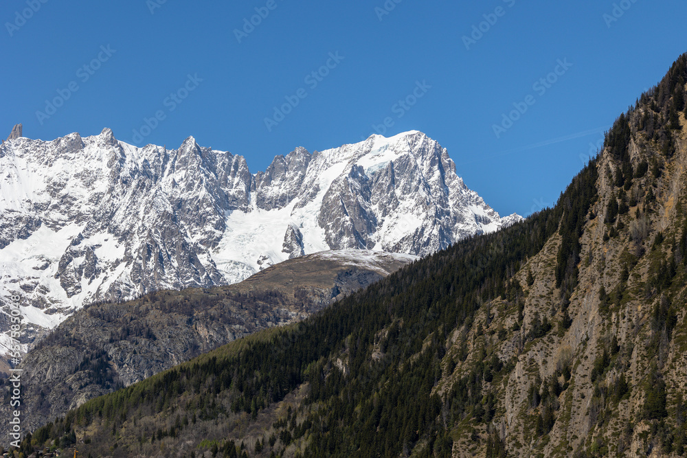 Italian alps mountain , grand jorasse