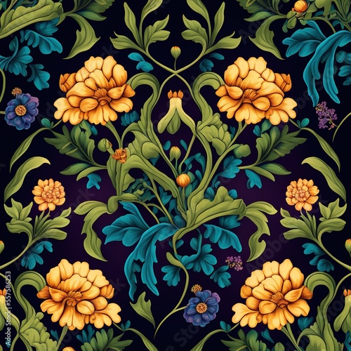 Wallpaper Mural floral patterns textile Torontodigital.ca