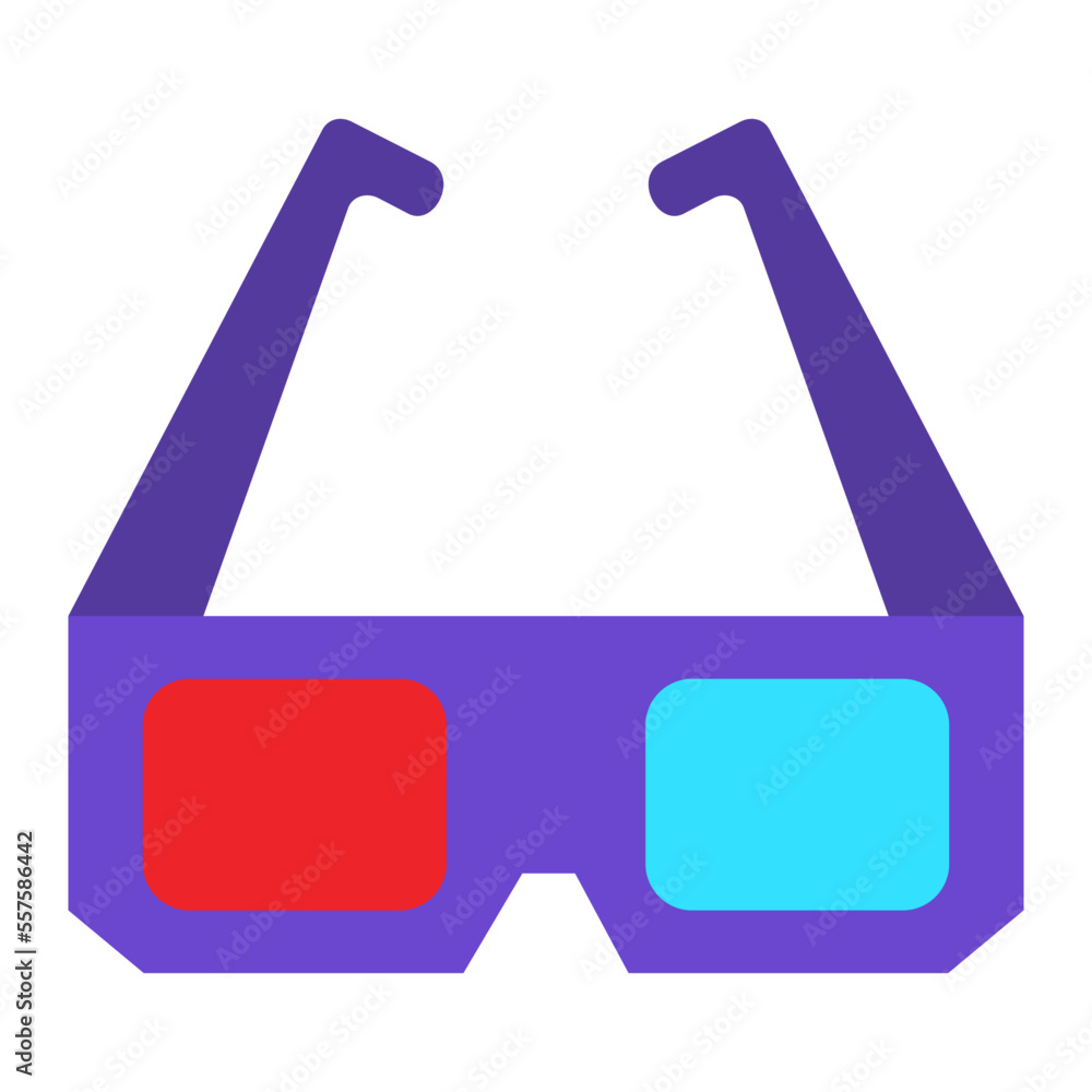 3d Glasses Flat Icon 3d Glasses Flat Icon
