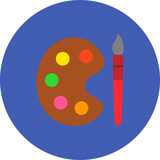 Color Palette Multicolor Circle Flat Icon