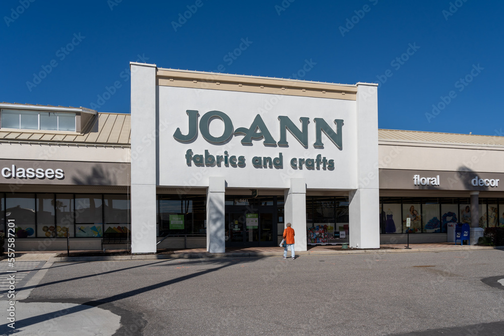 Sarasota, Florida, USA January 11, 2022 A JOANN Fabrics and Crafts