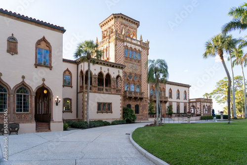 Ca' d'Zan in The Ringling in Sarasota, Florida, USA. Ca' d'Zan is a Mediterranean revival style residence  of John Ringling and his wife Mable.  © JHVEPhoto