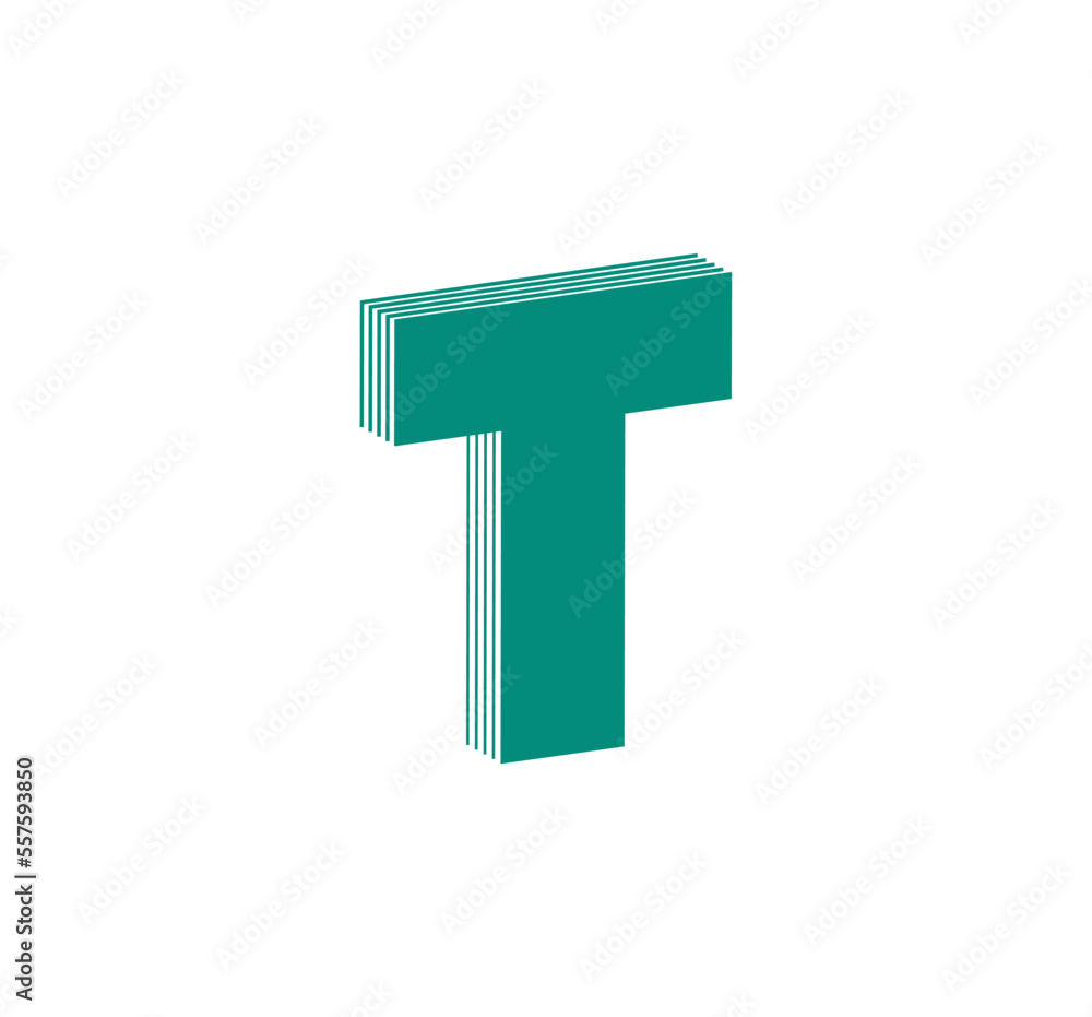3D Linear modern logo of letter T. Number in the form of a line strip. Linear abstract design of alphabet number character and letter. logo, corporate identity, app, creative poster and more. 3D Linear modern logo of letter T. Number in the form of a line strip. Linear abstract design of alphabet number character and letter. logo, corporate identity, app, creative poster and more.