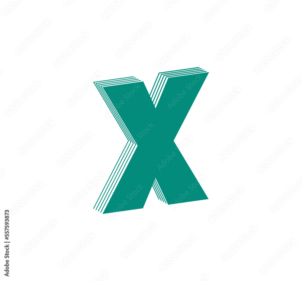 3D Linear modern logo of letter X. Number in the form of a line strip. Linear abstract design of alphabet number character and letter. logo, corporate identity, app, creative poster and more. 3D Linear modern logo of letter X. Number in the form of a line strip. Linear abstract design of alphabet number character and letter. logo, corporate identity, app, creative poster and more.