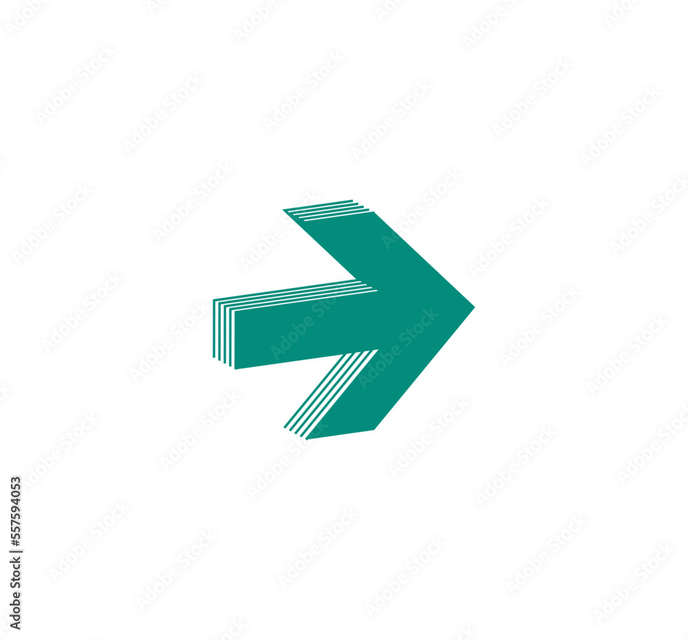 3d arrow signs modern logo. Design in the form of line stripes. logo, corporate identity, app, creative poster and more. 3d arrow signs modern logo. Design in the form of line stripes. logo, corporate identity, app, creative poster and more.