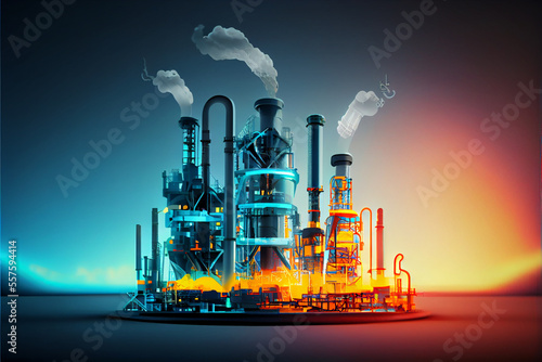 Smart chemical oil refinery plant, power plant, background , Gas Oil depot, Crude Oil Refinery Plant, Chemical or Petrochemical