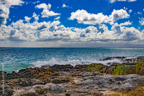 guadeloupe island caribbean beach and sun in atlantic ocean