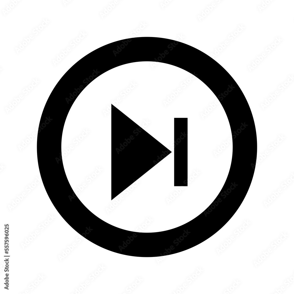 Multi media Forward Button icon on Transparent Background Multi media Forward Button icon on Transparent Background