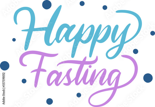 happy fasting handlettering