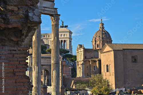 View from the Forum Romanum to the Altare della Patria photo