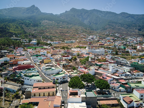 Aerial view of the main town of Arafo in Tenerife. photo