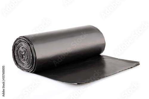 Wallpaper Mural Roll of black plastic garbage bags isolated on white background. Full depth of field. Close-up Torontodigital.ca