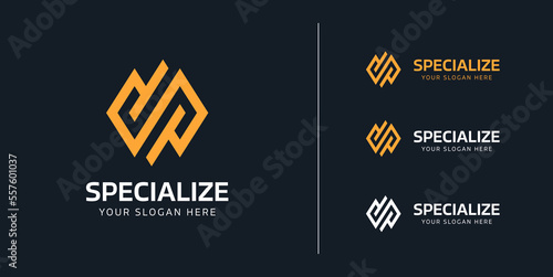 Modern Letter SS Music Note logo. Monogram logo